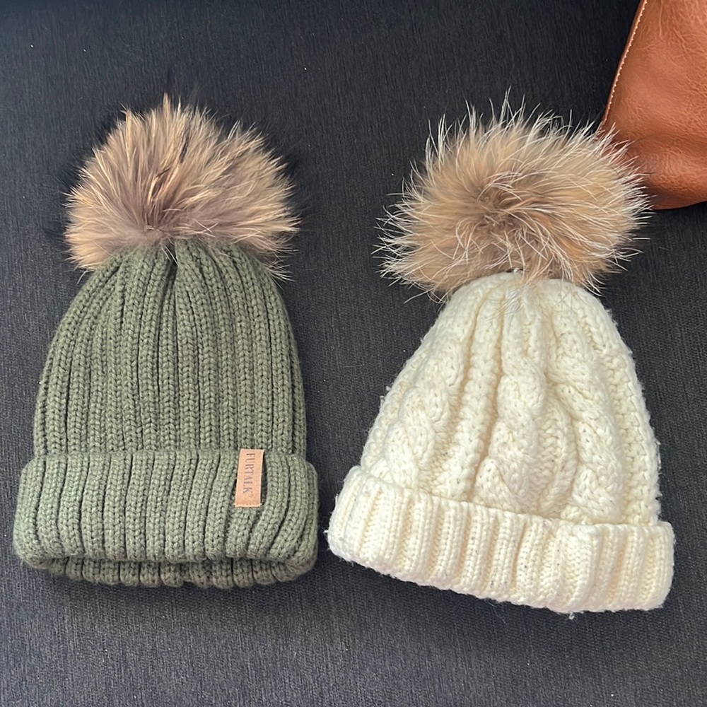 Set of winter hats